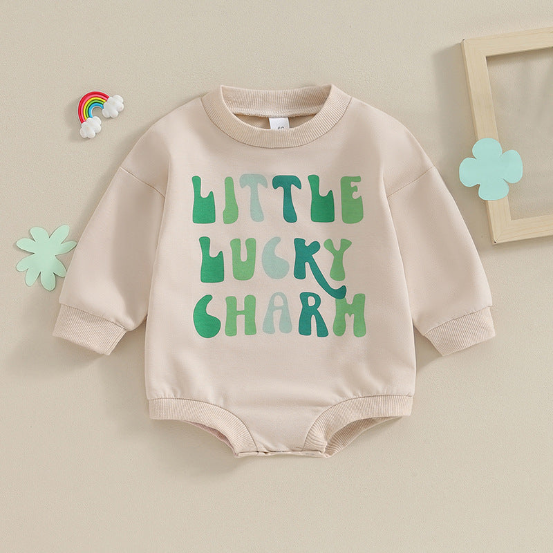 Baby Girls Boys Letters St Patrick's Day Rompers Wholesale 25010743