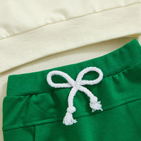 Load image into Gallery viewer, 2 Pieces Set Baby Kid Girls Boys St Patrick&#39;s Day Letters Tops And Solid Color Pants Wholesale 25010744
