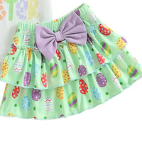 Load image into Gallery viewer, 2 Pieces Set Baby Girls Easter Letters Print Rompers And Bow Skirts Wholesale 25021001
