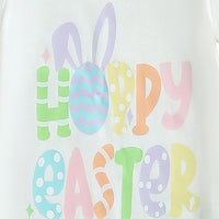 Load image into Gallery viewer, 2 Pieces Set Baby Girls Easter Letters Print Rompers And Bow Skirts Wholesale 25021001
