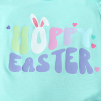 Load image into Gallery viewer, 2 Pieces Set Baby Girls Easter Letters Print Rompers And Cartoon Shorts Wholesale 25021002
