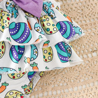 Load image into Gallery viewer, 2 Pieces Set Baby Girls Easter Letters Print Rompers And Cartoon Shorts Wholesale 25021002
