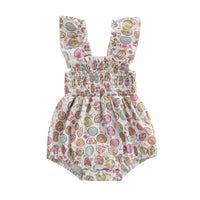 Load image into Gallery viewer, Baby Girls Cartoon Print Easter Rompers Wholesale 25021004

