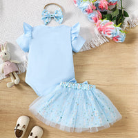 Load image into Gallery viewer, 2 Pieces Set Baby Girls Easter Letters Animals Rompers And Cartoon Skirts Wholesale 25021005
