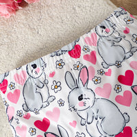 Load image into Gallery viewer, 2 Pieces Set Baby Girls Easter Animals Print Rompers And Love heart Pants Wholesale 25021006
