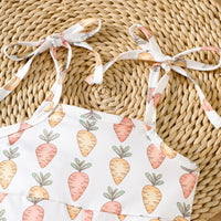 Load image into Gallery viewer, Baby Kid Girls Plant Print Easter Jumpsuits Wholesale 25021008
