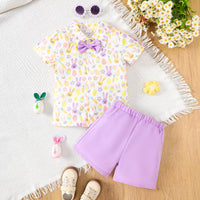 Load image into Gallery viewer, 2 Pieces Set Baby Kid Boys Easter Animals Car Cartoon Shirts And Solid Color Shorts Wholesale 25021010

