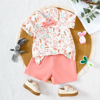 Load image into Gallery viewer, 2 Pieces Set Baby Kid Boys Easter Animals Car Cartoon Shirts And Solid Color Shorts Wholesale 25021010
