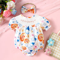 Load image into Gallery viewer, Baby Girls Letters Cartoon Print Easter Rompers Wholesale 25021011
