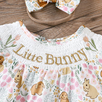 Load image into Gallery viewer, Baby Girls Animals Embroidered Easter Rompers Wholesale 25021012
