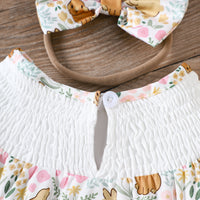 Load image into Gallery viewer, Baby Girls Animals Embroidered Easter Rompers Wholesale 25021012
