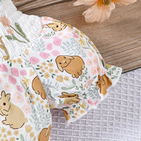 Load image into Gallery viewer, Baby Girls Animals Embroidered Easter Rompers Wholesale 25021012
