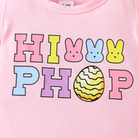 Load image into Gallery viewer, 2 Pieces Set Baby Girls Easter Letters Rompers Animals And Cartoon Pants Wholesale 25021014
