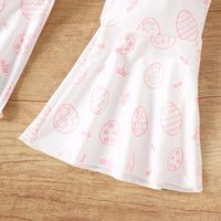 Load image into Gallery viewer, 2 Pieces Set Baby Girls Easter Letters Rompers Animals And Cartoon Pants Wholesale 25021014
