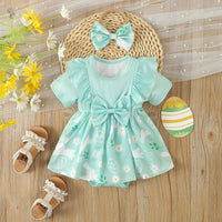 Load image into Gallery viewer, Baby Girls Animals Cartoon Bow Easter Dresses Wholesale 250210153
