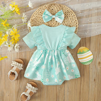 Load image into Gallery viewer, Baby Girls Animals Cartoon Bow Easter Dresses Wholesale 250210153
