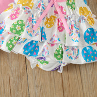 Load image into Gallery viewer, 2 Pieces Set Baby Girls Easter Letters T-Shirts Flower And Love heart Shorts Wholesale 25021020
