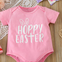 Load image into Gallery viewer, 2 Pieces Set Baby Girls Easter Letters T-Shirts Flower And Love heart Shorts Wholesale 25021020
