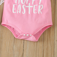 Load image into Gallery viewer, 2 Pieces Set Baby Girls Easter Letters T-Shirts Flower And Love heart Shorts Wholesale 25021020
