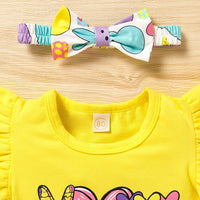Load image into Gallery viewer, 2 Pieces Set Baby Kid Girls Easter Letters Print Tank Tops And Animals Pants Wholesale 25021022
