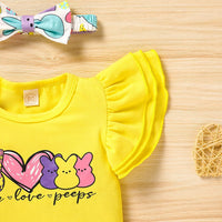 Load image into Gallery viewer, 2 Pieces Set Baby Kid Girls Easter Letters Print Tank Tops And Animals Pants Wholesale 25021022
