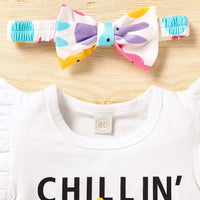 Load image into Gallery viewer, 2 Pieces Set Baby Kid Girls Easter Letters Print Tank Tops And Animals Pants Wholesale 25021022
