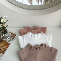 Load image into Gallery viewer, Baby Girls Solid Color Muslin&amp;Ribbed Rompers Wholesale 25021030
