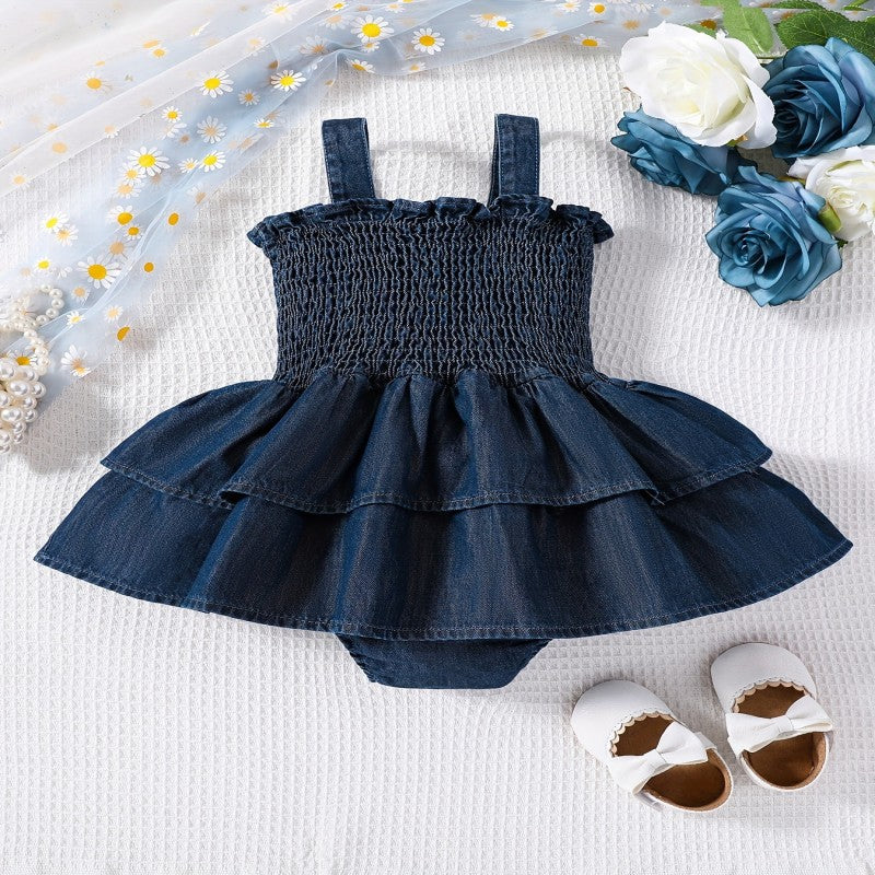 Baby Girls Solid Color Dresses Wholesale 25021036