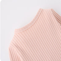 Load image into Gallery viewer, Baby Kid Girls Solid Color Muslin&amp;Ribbed Cardigan Wholesale 250227105
