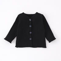 Load image into Gallery viewer, Baby Kid Girls Solid Color Muslin&amp;Ribbed Cardigan Wholesale 250227105

