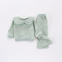 Load image into Gallery viewer, 2 Pieces Set Baby Kid Girls Sports Solid Color Tops And Pants Wholesale 250227108
