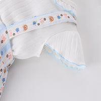 Load image into Gallery viewer, 2 Pieces Set Baby Kid Girls Solid Color Print T-Shirts And Animals Rompers Wholesale 250227113
