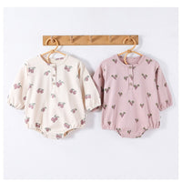 Load image into Gallery viewer, Baby Girls Fruit Print Rompers Wholesale 250227116
