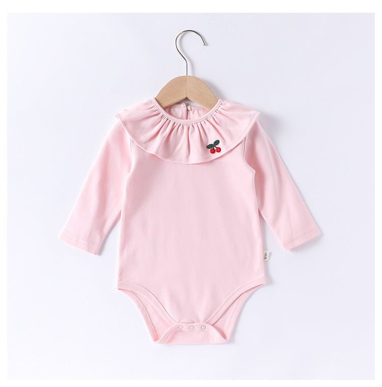 Baby Girls Solid Color Fruit Rompers Wholesale 250227121