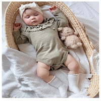 Load image into Gallery viewer, Baby Girls Solid Color Rompers Wholesale 250227126
