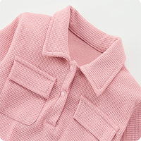 Load image into Gallery viewer, 2 Pieces Set Baby Kid Girls Boys Solid Color Tops And Pants Wholesale 250227131
