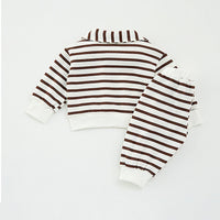 Load image into Gallery viewer, 2 Pieces Set Baby Kid Girls Boys Sports Striped Hoodies Sweatshirts And Pants Wholesale 250227132
