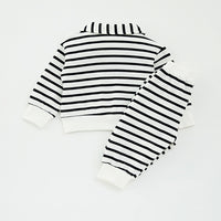 Load image into Gallery viewer, 2 Pieces Set Baby Kid Girls Boys Sports Striped Hoodies Sweatshirts And Pants Wholesale 250227132
