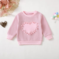 Load image into Gallery viewer, Baby Kid Girls Solid Color Love heart Hoodies Sweatshirts Wholesale 250227144
