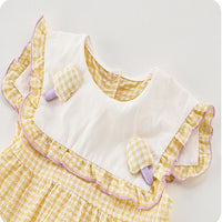 Load image into Gallery viewer, Baby Kid Girls Checked Rompers Wholesale 250227145
