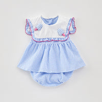 Load image into Gallery viewer, Baby Kid Girls Checked Rompers Wholesale 250227145
