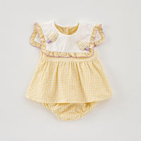 Load image into Gallery viewer, Baby Kid Girls Checked Rompers Wholesale 250227145
