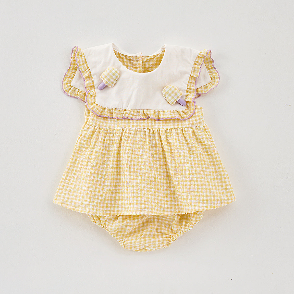 Baby Kid Girls Checked Rompers Wholesale 250227145