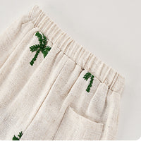 Load image into Gallery viewer, 2 Pieces Set Baby Kid Girls Boys Plant Embroidered Tops And Shorts Wholesale 250227146
