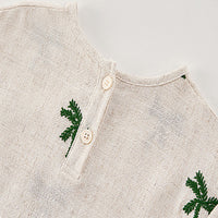 Load image into Gallery viewer, 2 Pieces Set Baby Kid Girls Boys Plant Embroidered Tops And Shorts Wholesale 250227146
