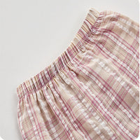 Load image into Gallery viewer, 2 Pieces Set Baby Kid Girls Checked Tank Tops And Shorts Wholesale 250227150
