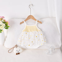 Load image into Gallery viewer, Baby Kid Girls Color-blocking Flower Rompers Wholesale 250227153
