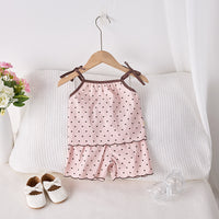 Load image into Gallery viewer, 2 Pieces Set Baby Kid Girls Love heart Tank Tops And Shorts Wholesale 250227156
