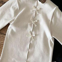 Load image into Gallery viewer, Baby Kid Girls Solid Color Bow Tops Wholesale 250227159
