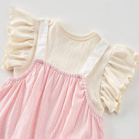 Load image into Gallery viewer, 2 Pieces Set Baby Kid Girls Striped Rompers And Solid Color Tops Wholesale 250227169
